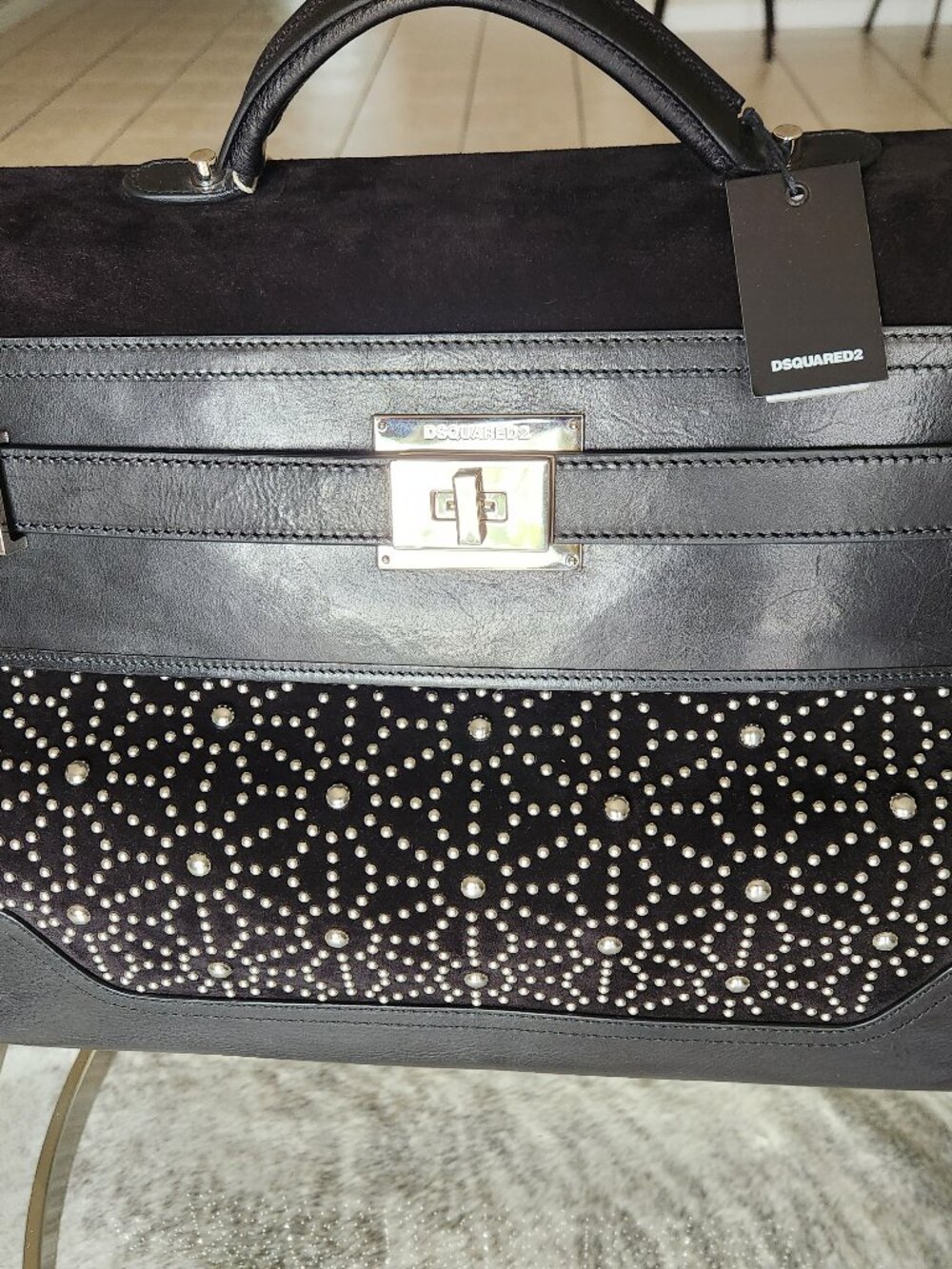 BRAND NEW DSQUARED2 LARGE LEATHER HANDBAG - UNISEX